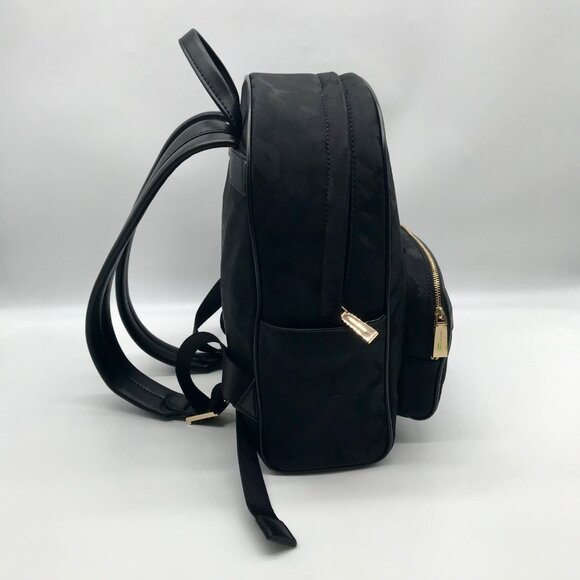 Michael Kors Black Nylon Leopard Print Bex Backpack - Picture 4 of 11